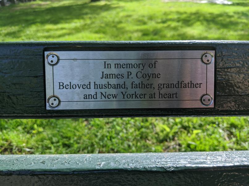 I saw this bench in Central Park