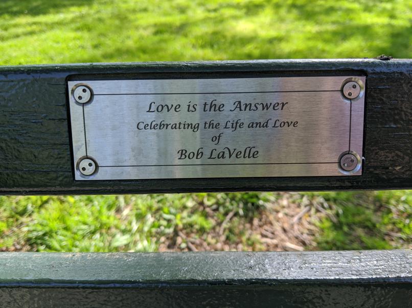 I saw this bench in Central Park