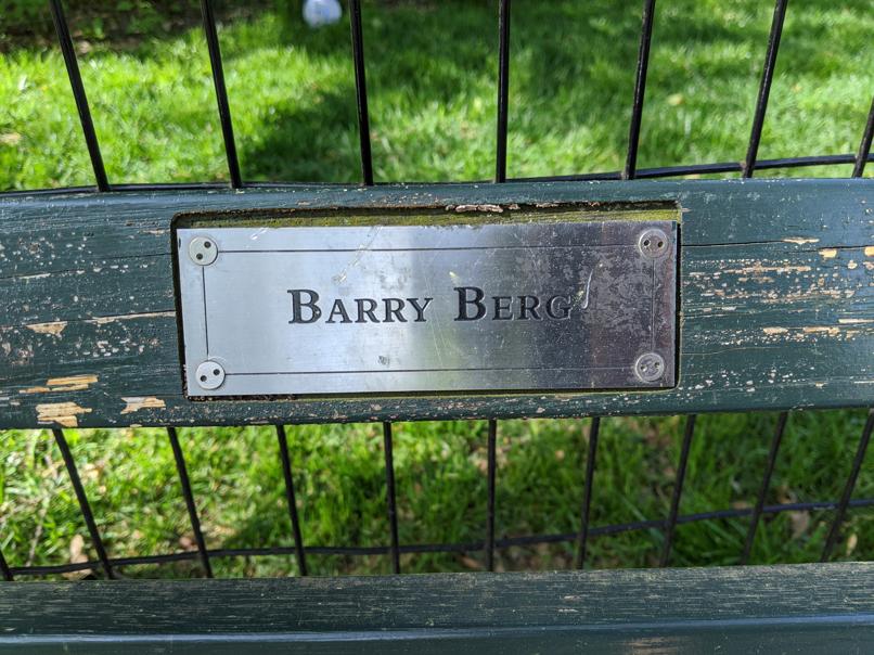 I saw this bench in Central Park