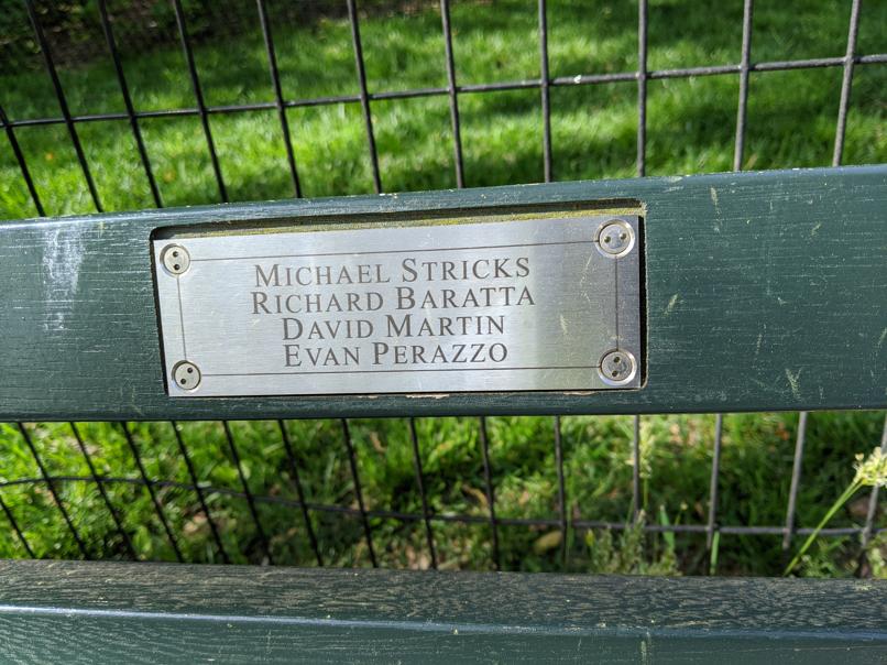 I saw this bench in Central Park