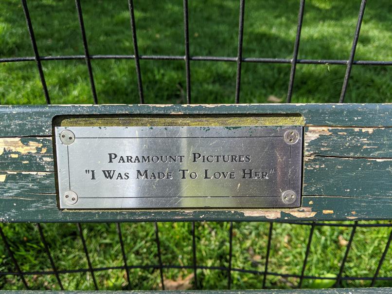 I saw this bench in Central Park