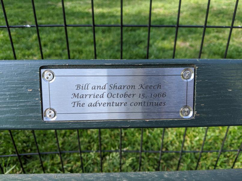 I saw this bench in Central Park