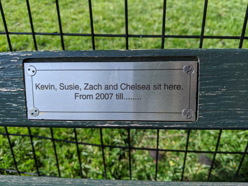 I saw this bench in Central Park