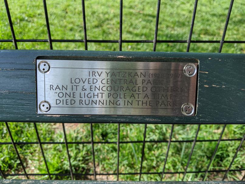 I saw this bench in Central Park