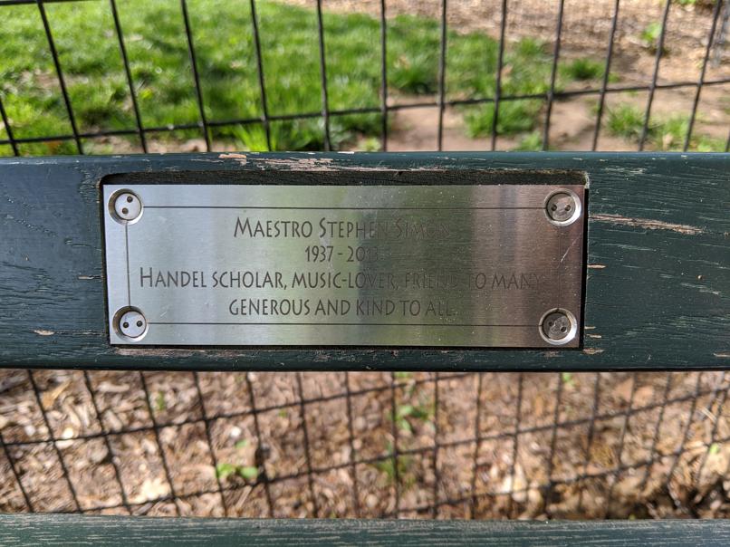 I saw this bench in Central Park