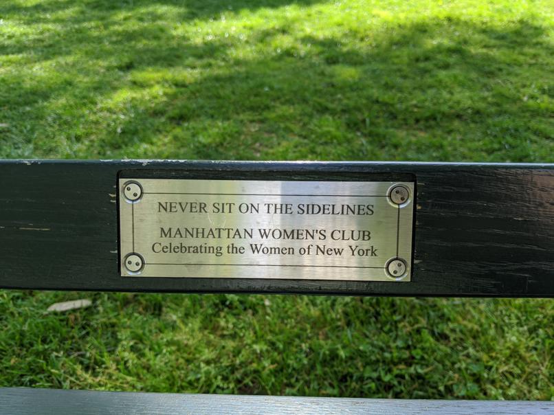 I saw this bench in Central Park