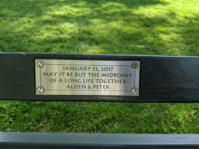 I saw this bench in Central Park