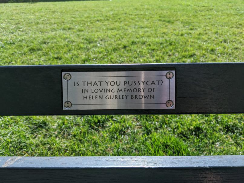 I saw this bench in Central Park