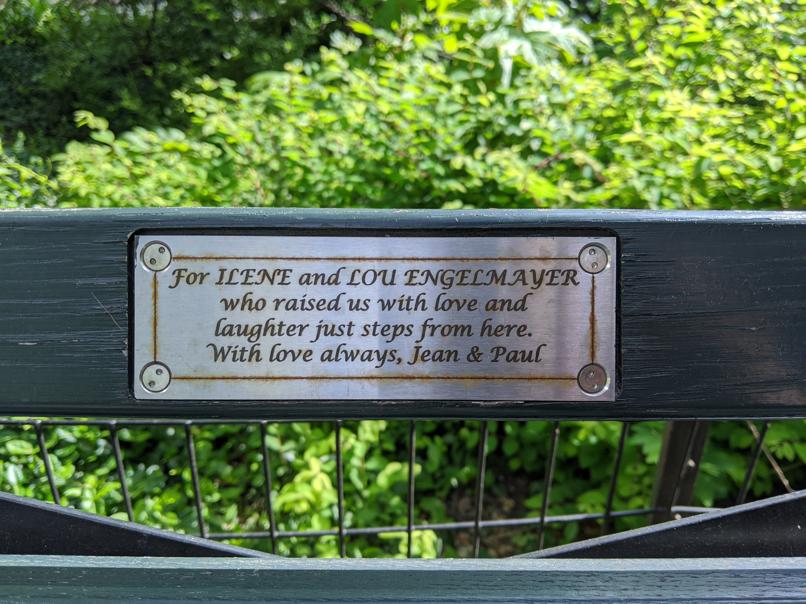 I saw this bench in Central Park