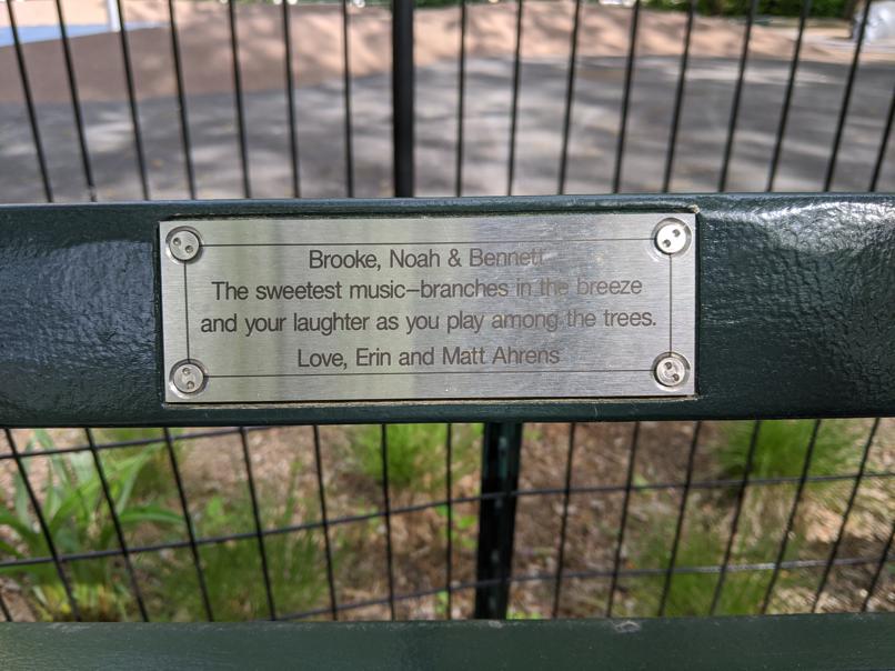 I saw this bench in Central Park