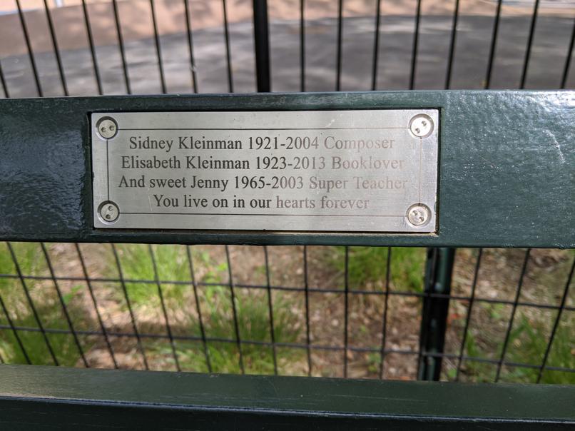 I saw this bench in Central Park