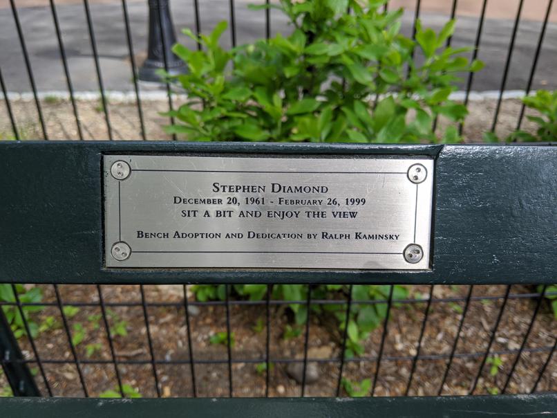 I saw this bench in Central Park