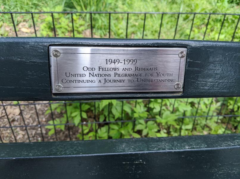 I saw this bench in Central Park