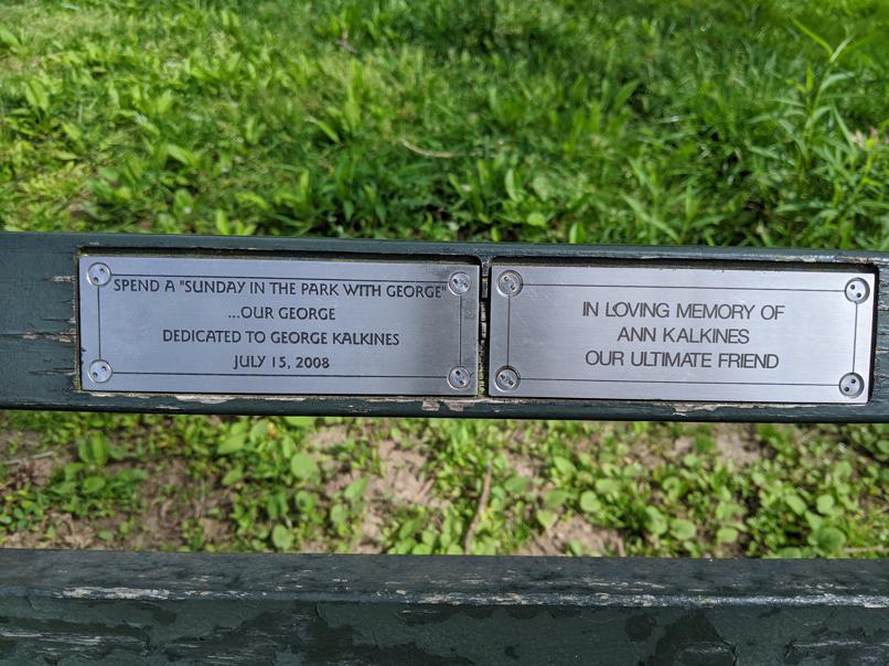 I saw this bench in Central Park