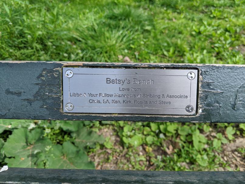 I saw this bench in Central Park