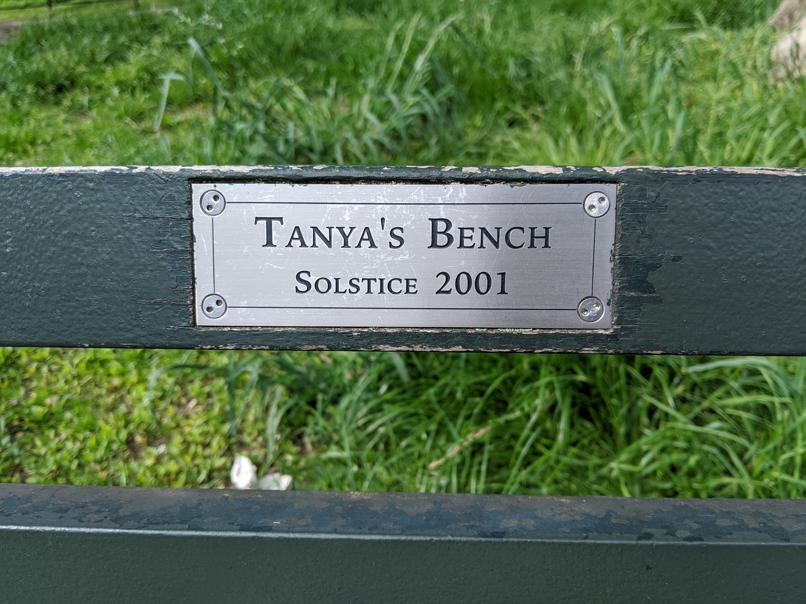 I saw this bench in Central Park