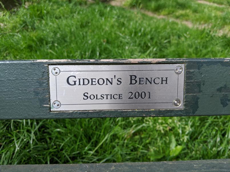 I saw this bench in Central Park