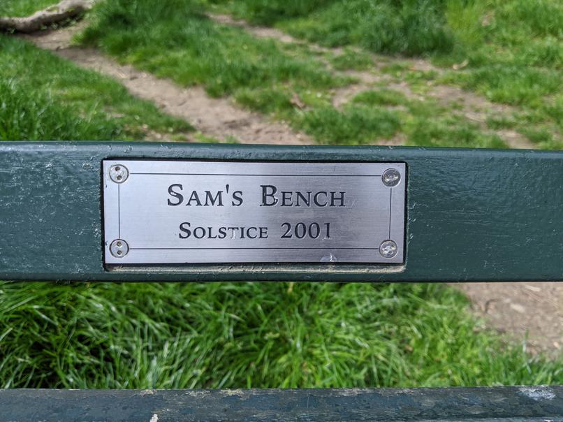 I saw this bench in Central Park