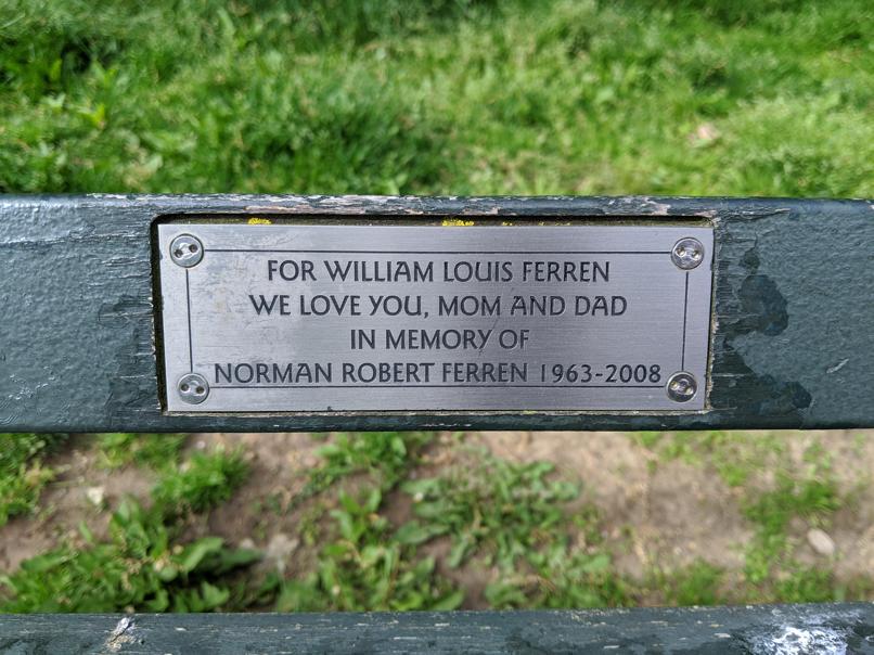 I saw this bench in Central Park