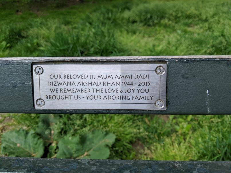 I saw this bench in Central Park