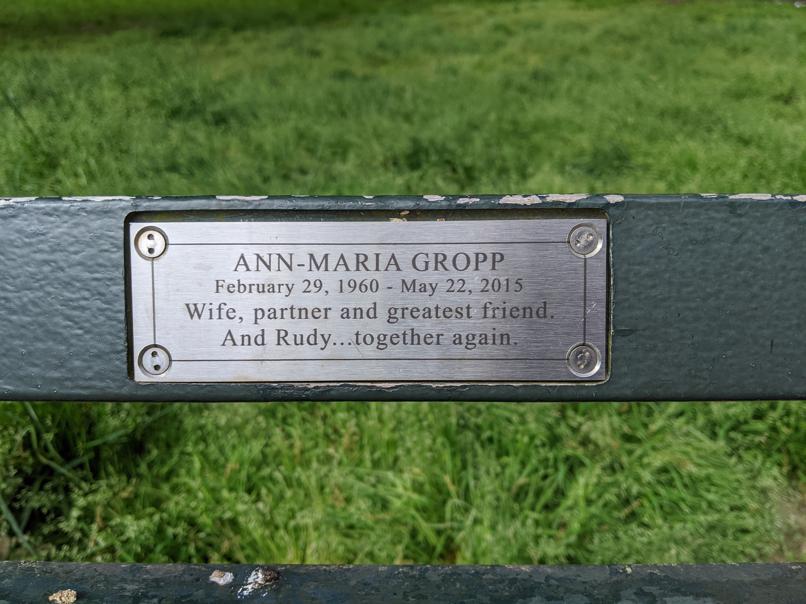 I saw this bench in Central Park