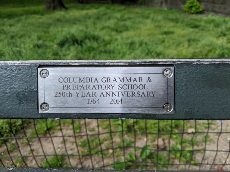 I saw this bench in Central Park