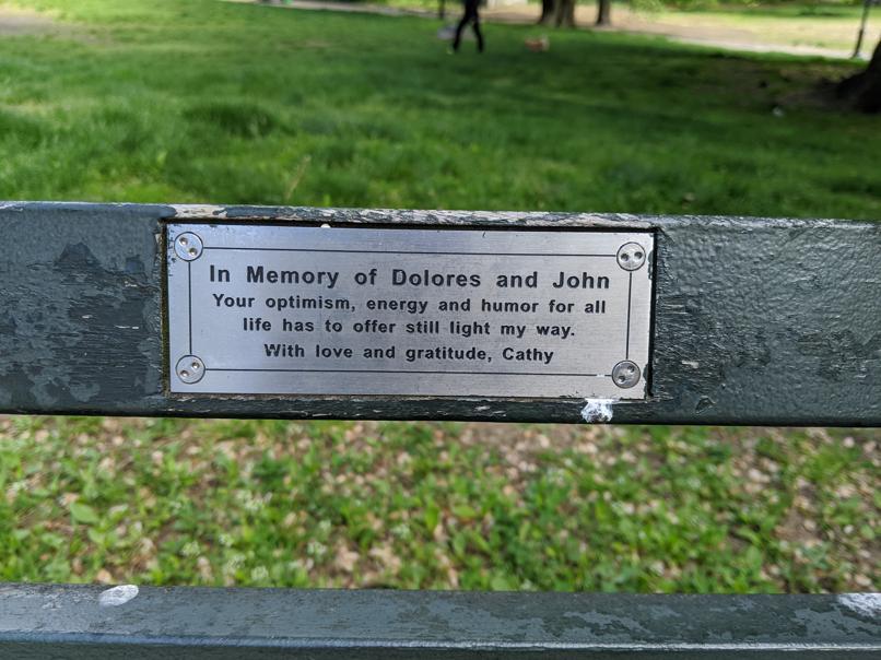 I saw this bench in Central Park