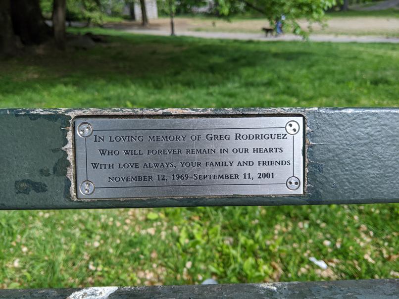 I saw this bench in Central Park