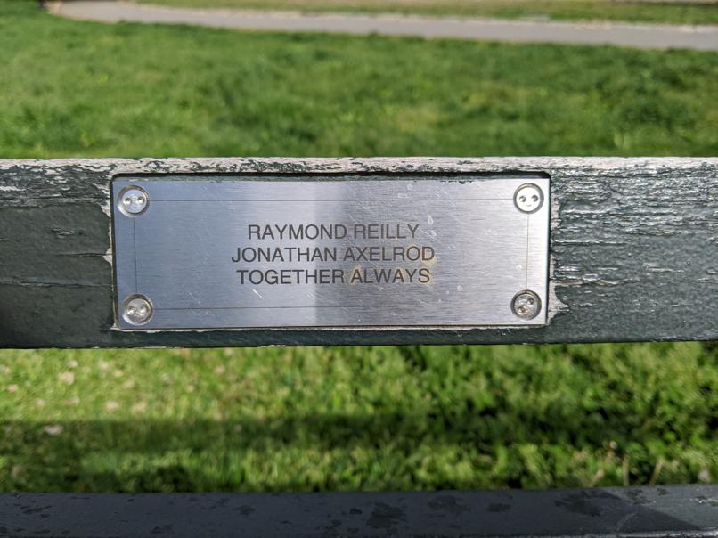 I saw this bench in Central Park