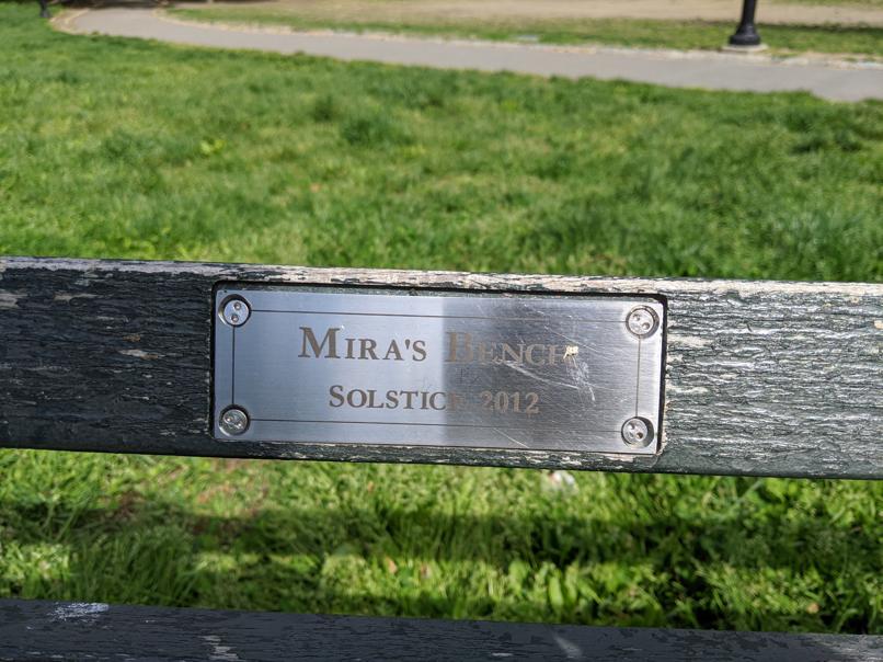 I saw this bench in Central Park