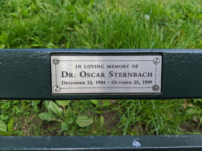 I saw this bench in Central Park