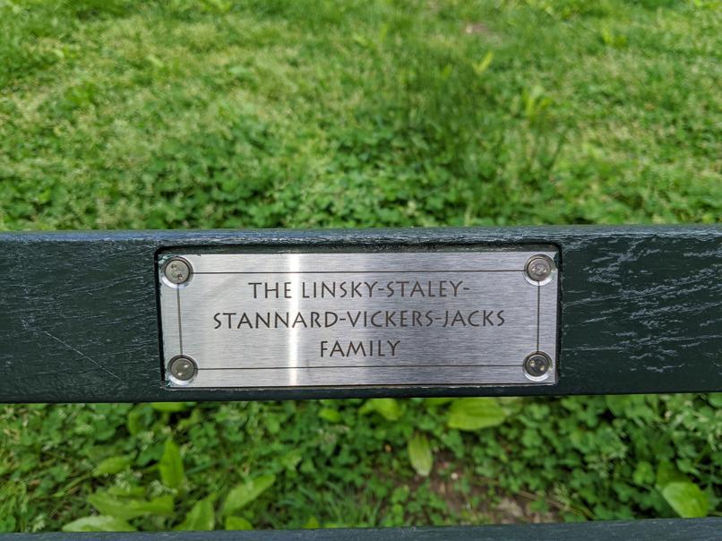 I saw this bench in Central Park