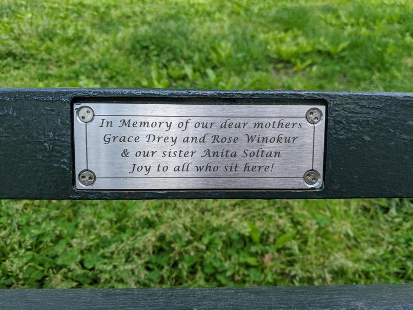 I saw this bench in Central Park