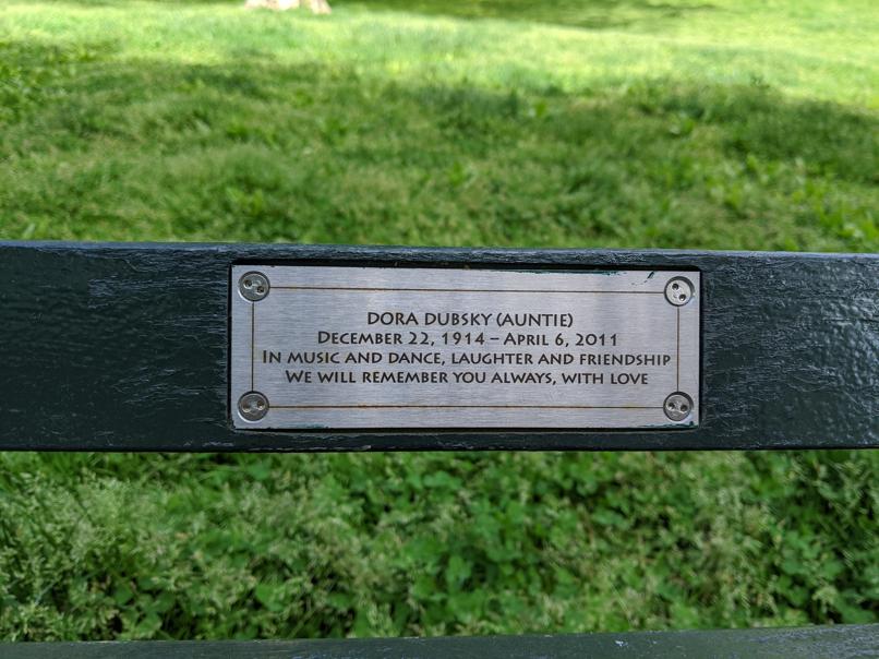 I saw this bench in Central Park