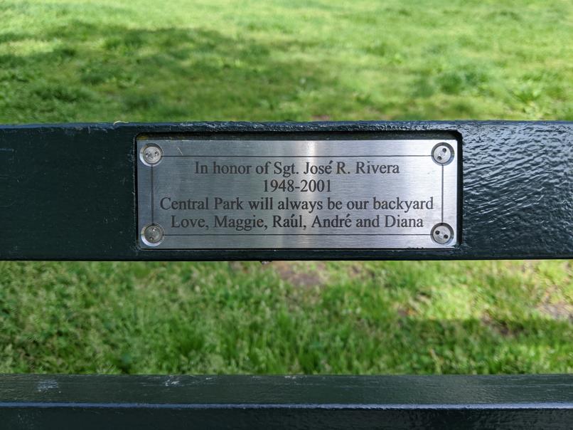 I saw this bench in Central Park