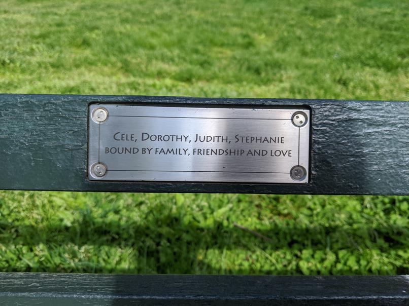 I saw this bench in Central Park