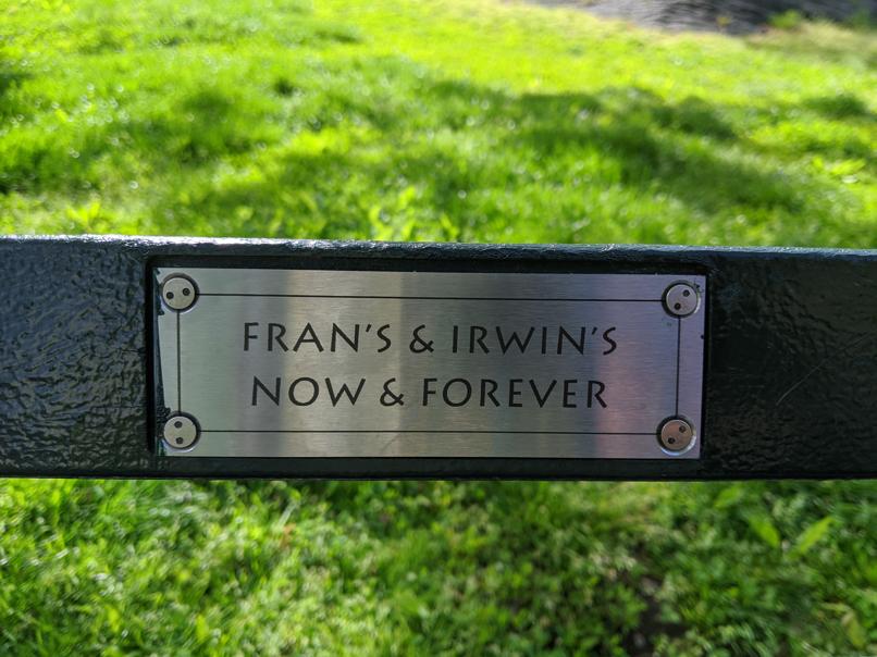 I saw this bench in Central Park