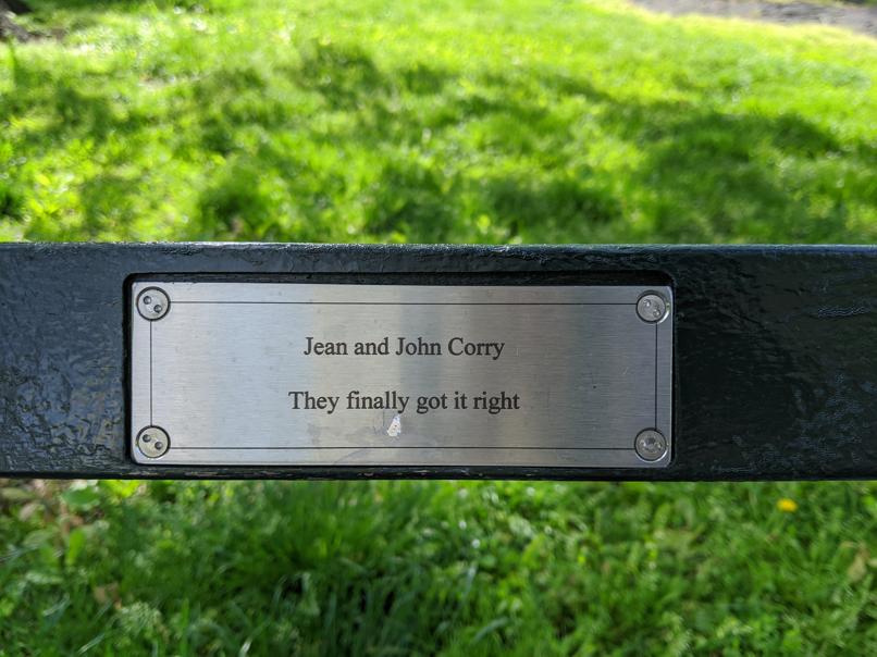 I saw this bench in Central Park