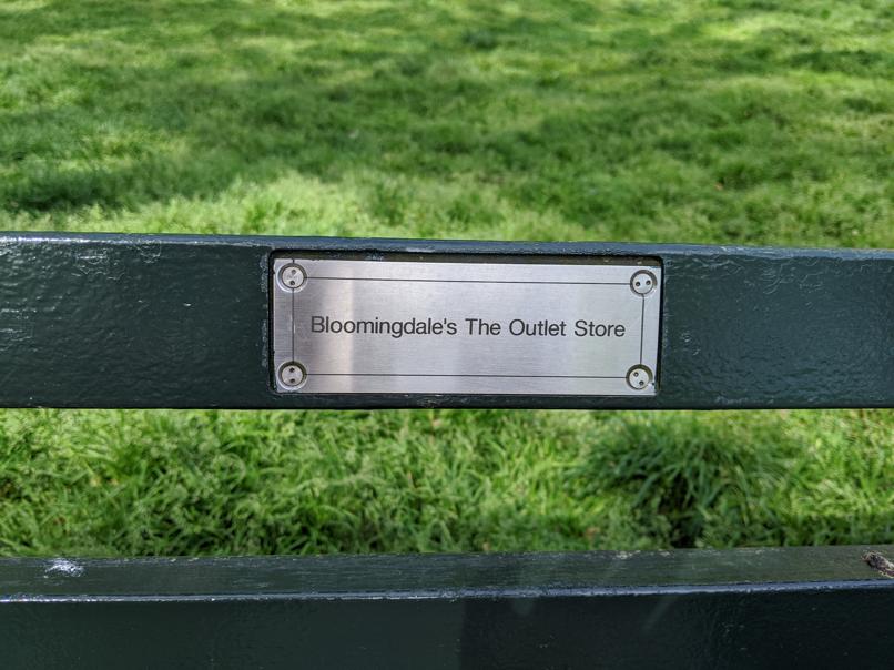 I saw this bench in Central Park