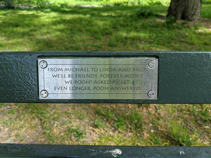 I saw this bench in Central Park