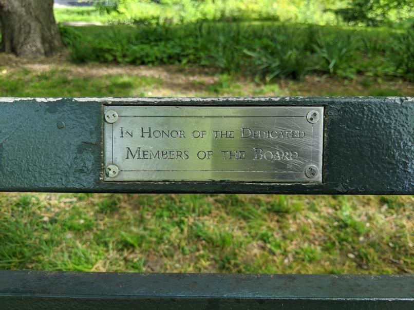 I saw this bench in Central Park