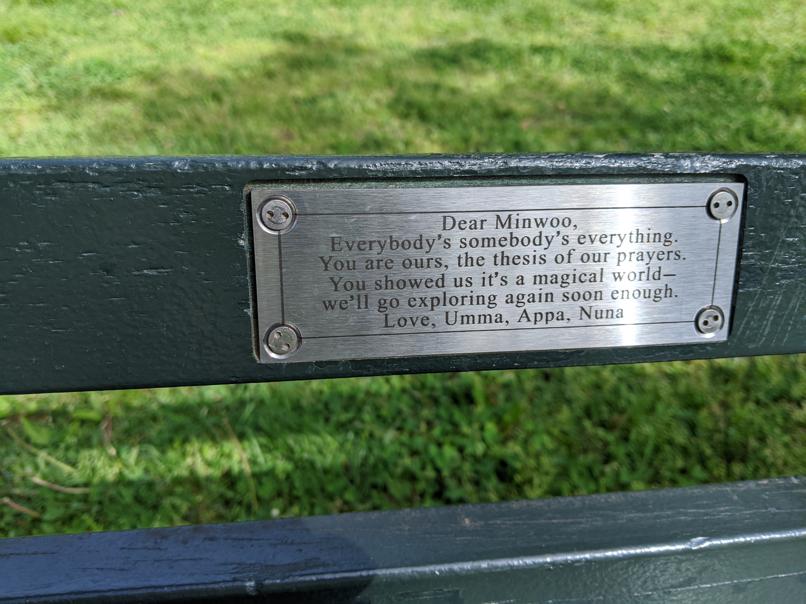 I saw this bench in Central Park