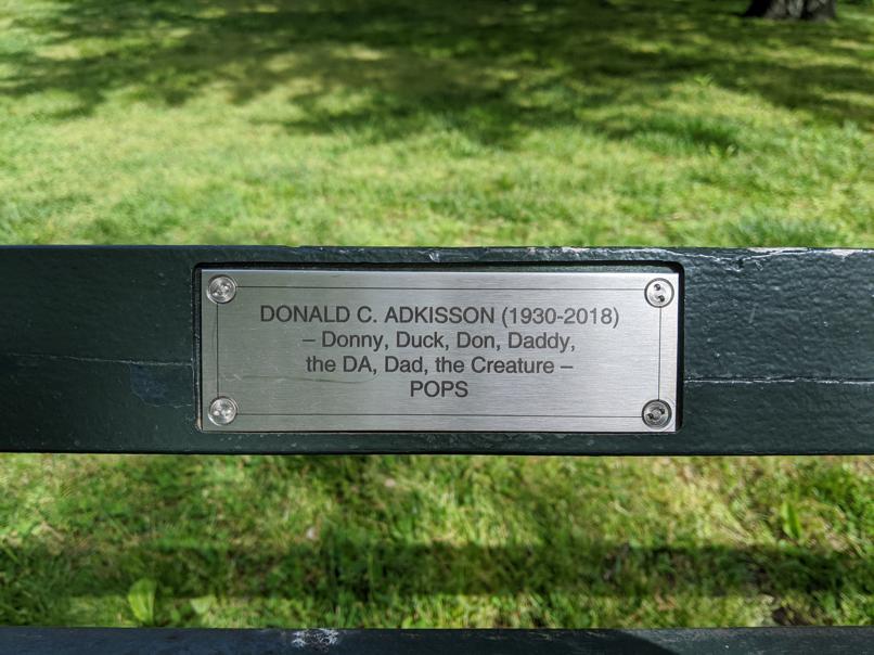 I saw this bench in Central Park