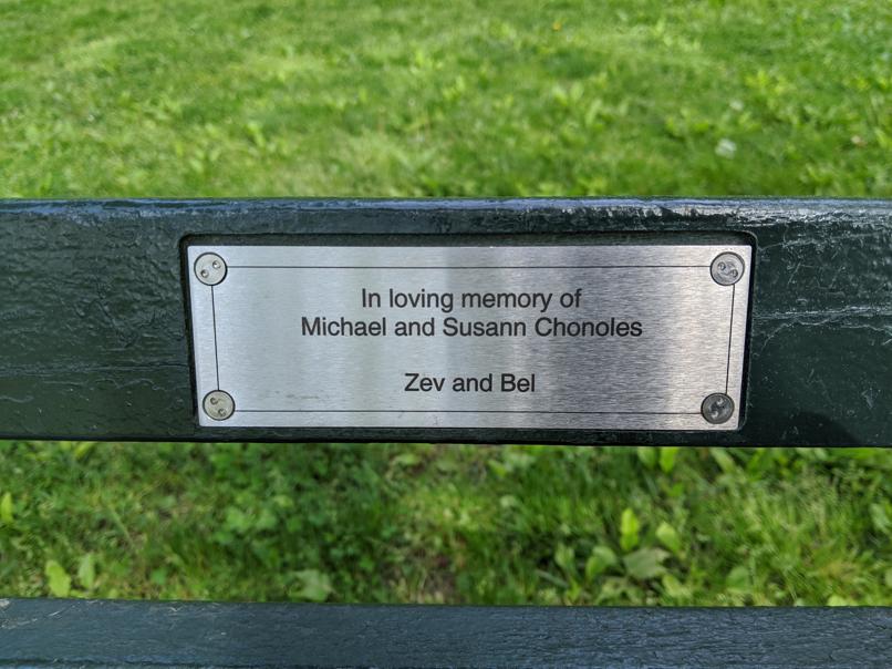 I saw this bench in Central Park