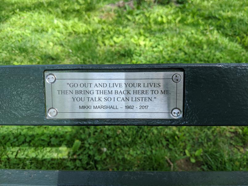 I saw this bench in Central Park