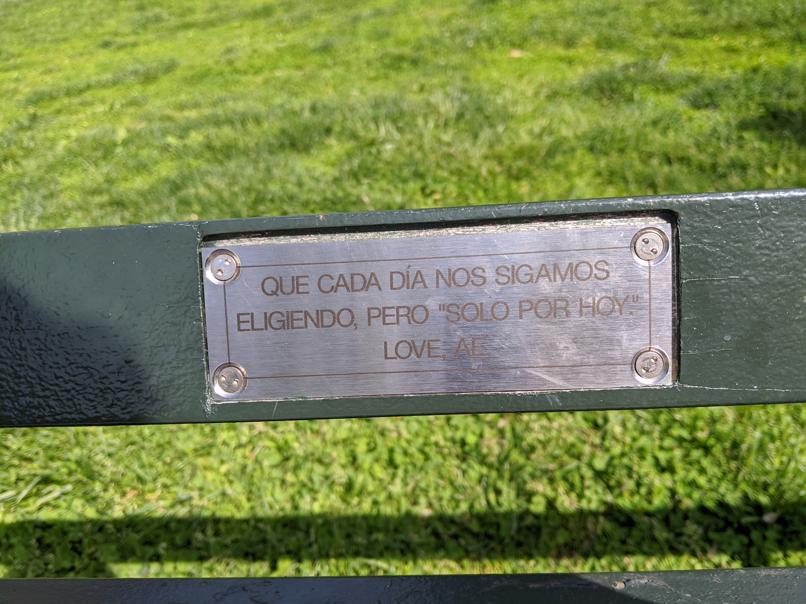 I saw this bench in Central Park