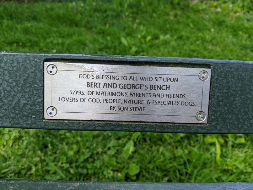 I saw this bench in Central Park