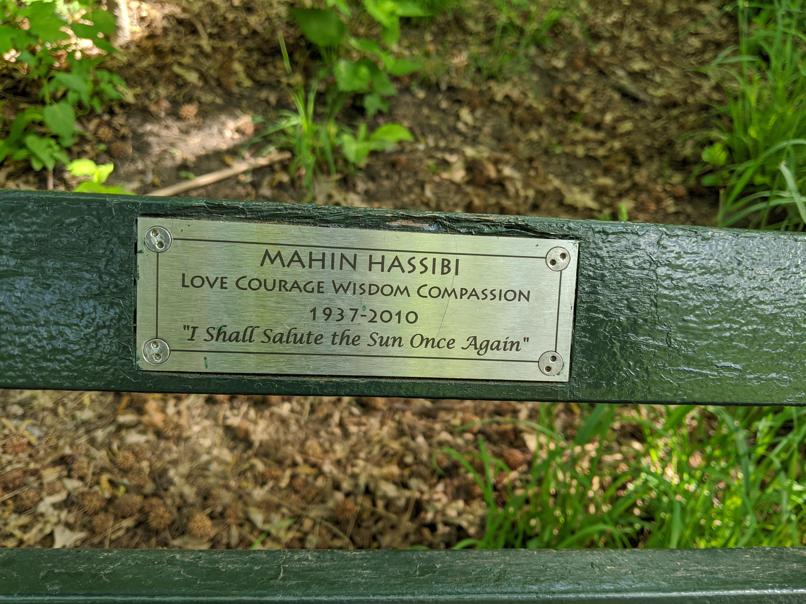 I saw this bench in Central Park