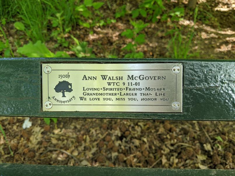 I saw this bench in Central Park