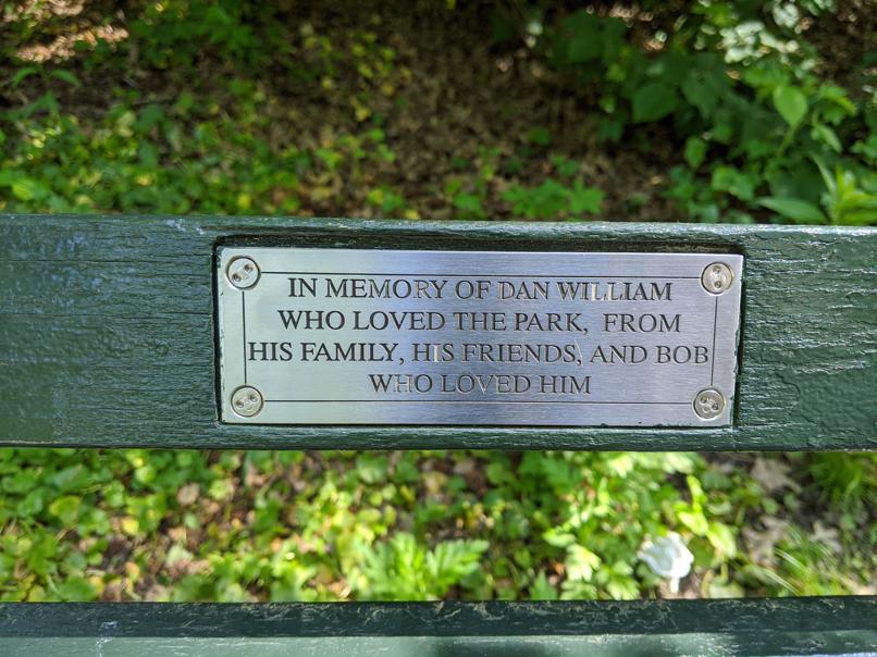 I saw this bench in Central Park